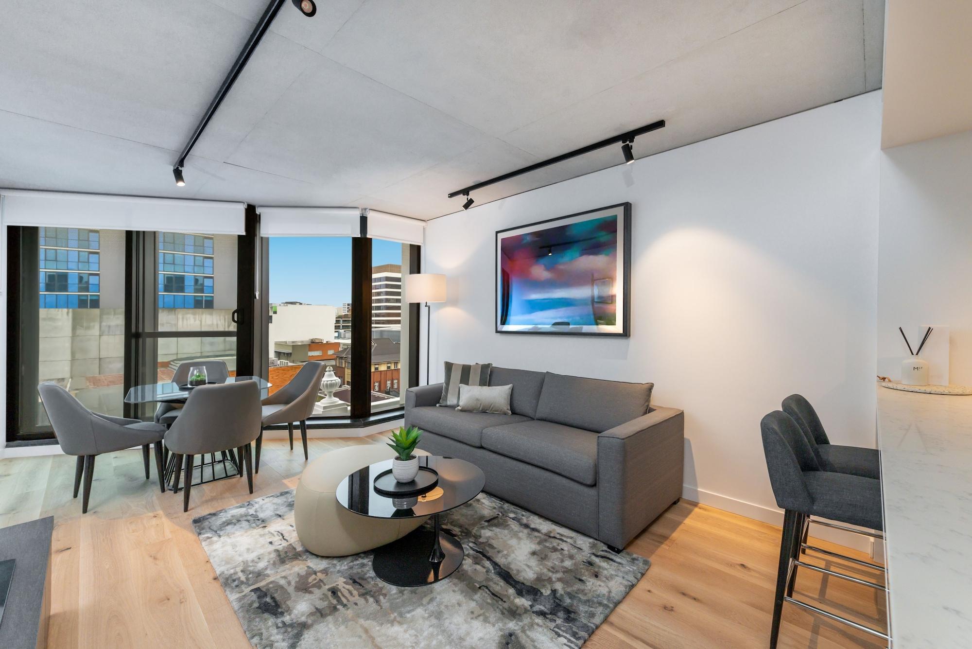 Fv By Peppers Aparthotel Brisbane Eksteriør bilde The interior of a typical apartment